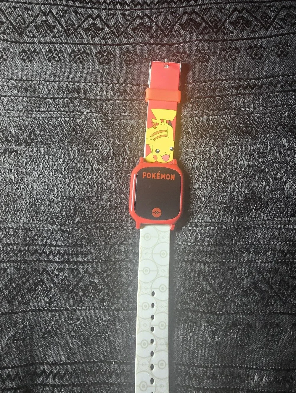 Kids Digital Watch with Pikachu - Red/White